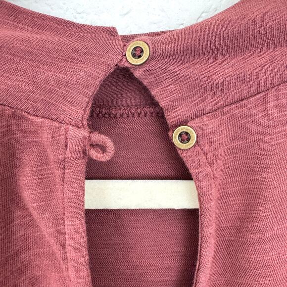 Free People We The Free Woomens Hooked On You Top Size S Cotton Embroid Burgundy - Picture 8 of 11